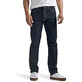 Wrangler Men's Free-to-Stretch Regular Fit Jean, Rinse Denim, 33W x 30L