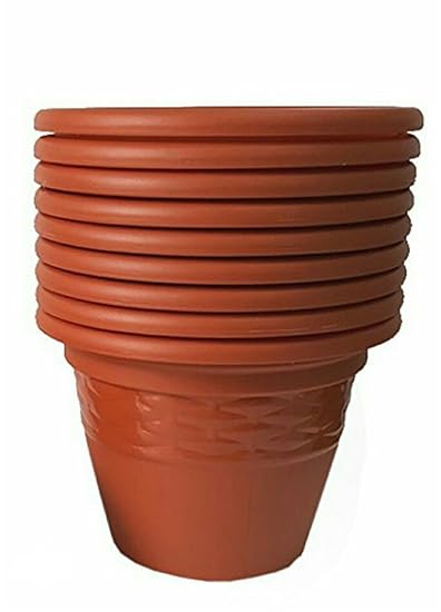 ASFA Deals Plastic Round Lavish Planter 10 inch (Pack of 7)