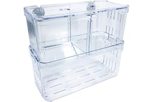 Mipukbay Medium Aquarium Isolation Breeding Box, Acrylic Transparent Aquarium Breeder Box for Fish Fry Hatching, Shrimp Breeding, Betta, Guppy, Killifish, Clownfish, Suitable for 5-40 Gallon Tanks