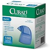 Curad Woven Blue Detectable Bandage, 100-Count (Pack of 2)