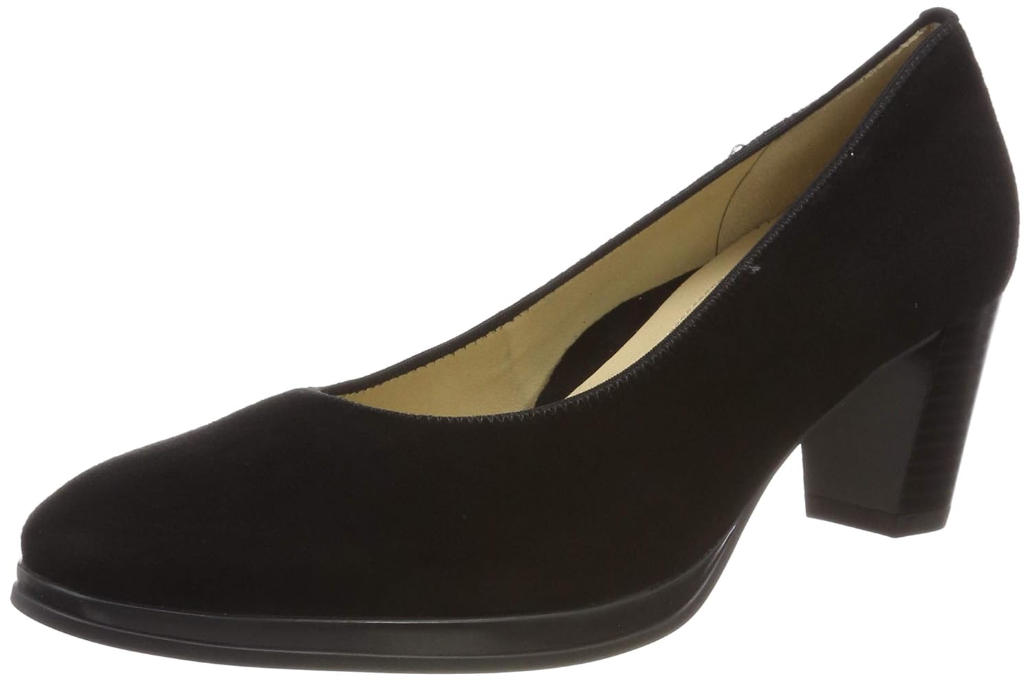 Escarpins ARA Femme Knokke 1211486 - Cuir, Talon Bloc 4,5 Cm, Confort Highsoft, Semelle SoftWalk | Chaussures élégantes Pour Occasions