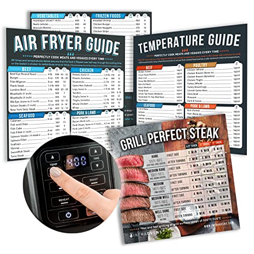 Air Fryer Cheat Sheet Cooking Times Chart Accessories for