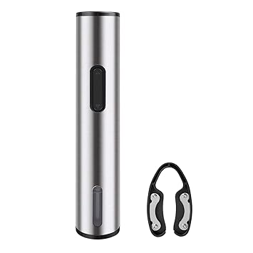 Betuy Korkenzieher Elektrisch, Deluxe Aluminum Cordless Electric Akku Wine Flasche Öffner, mit Freier Folie Cutter