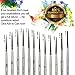 LorDac Arts Detail Paint Brushes - Set of 12 Artist Miniature Paint Brushes for Art Painting with Acrylic, Watercolor, and Oil