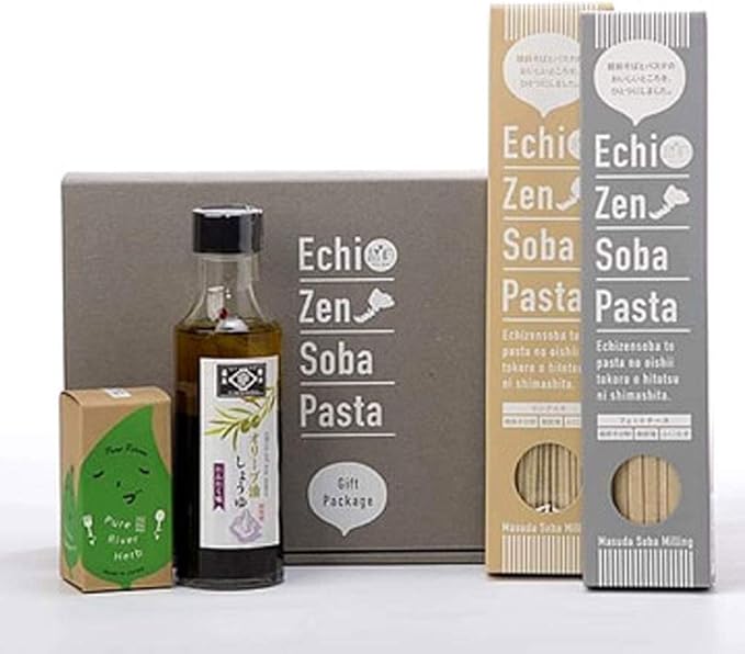 Amazon 増田そば製粉所 Echi Zen Soba Pasta 越前そばパスタ ギフトパッケージ 増田そば製粉所 パスタ 通販