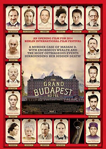 The Grand Budapest Hotel 14x20 inch Plastic Poster - Waterproof - Anti-Fade - Can Use On Outdoor/Garden/Bathroom - 2PPFE35