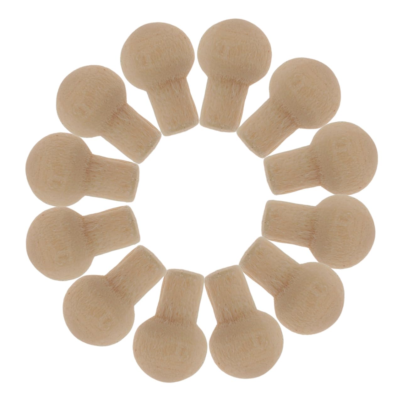 ibasenice 12Pcs Mini House Handles 0.24In Tiny Wood Drawer Pulls Antique Style Mini Furniture Accessories for DIY Doll House Decoration