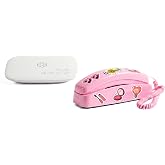 MyPhone by Ooma Landline Phone Service for Kids, Pink Phone | Screen-free calling, Trusted Circle, Quiet Hours, Address-based 911