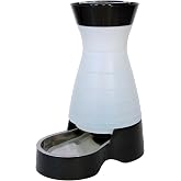 PetSafe Healthy Pet Water Station, 128 oz, Stainless Steel Bowl, Medium | Gravity-Fed Pet Water Fountain Keeps Cats or Small Dogs Hydrated, Stainless Steel Bowl Is Dishwasher Safe