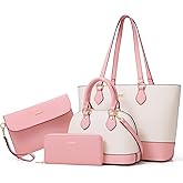 4PCS Women Fashion Handbags Purses Wallet Shoulder Bags Casual Tote Bag Crossbody Bags, Handbag Set Gift for Ladies Girls
