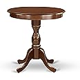 East West Furniture EST-MAH-TP Eden Modern Dining Table - a Round Kitchen Table Top with Pedestal Base, 30x30 Inch, Mahogany