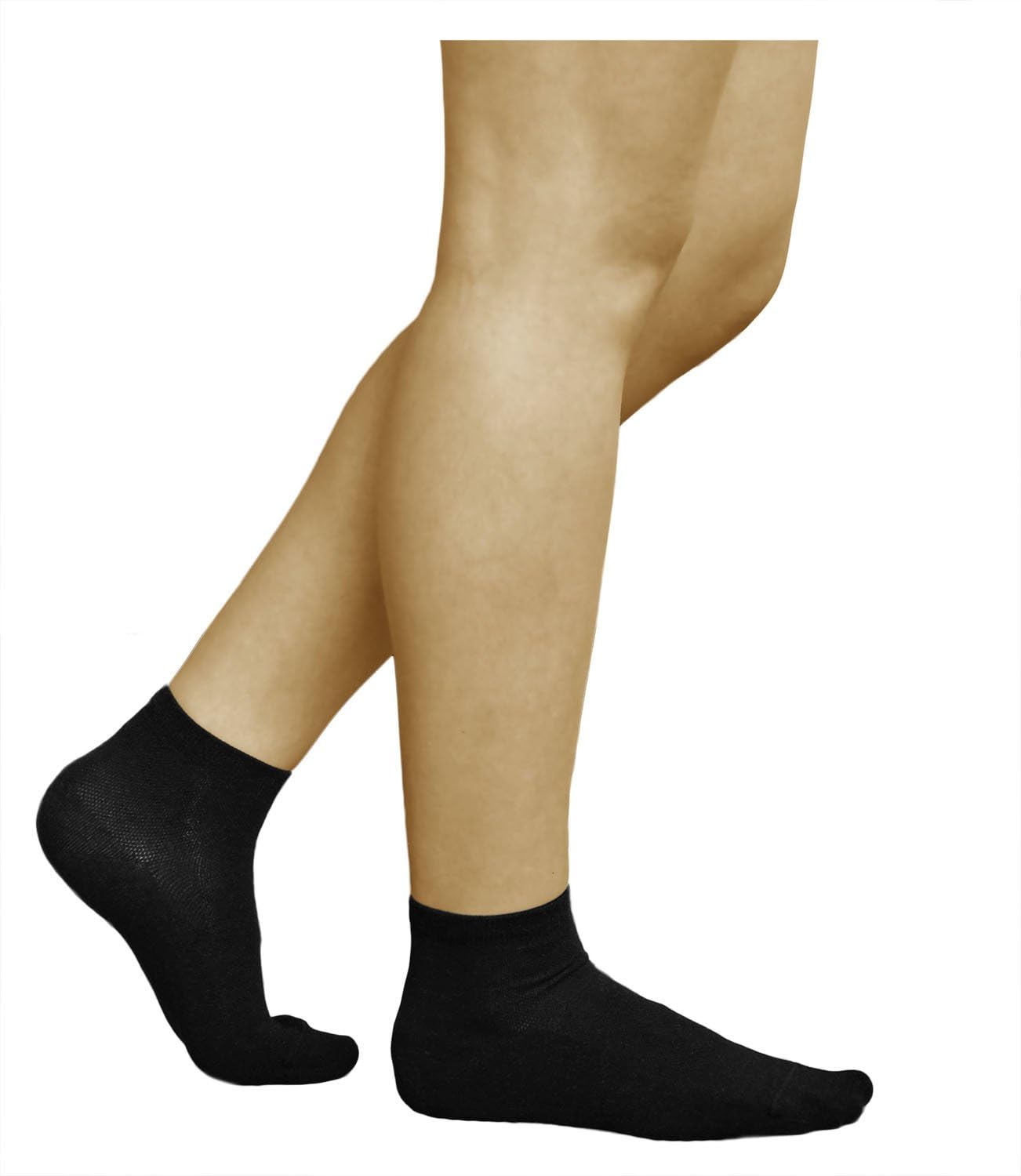 VITSOCKS Women's 5% Silver-Cotton Thin Ankle Socks (3 PAIRS) Antibacterial, Sensitive Feet