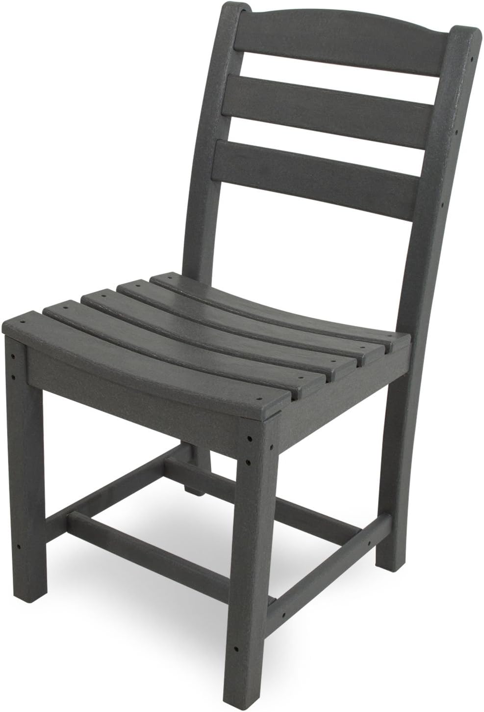 POLYWOOD TD100GY La Casa Café Dining Side Chair, Slate Grey