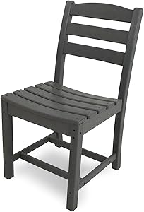 POLYWOOD TD100GY La Casa Café Dining Side Chair, Slate Grey