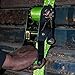 VULCAN Ratchet Strap with Wire Hooks - 2 Inch x 15 Foot - 4 Pack - High-Viz - 3,300 Pound Safe Working Load