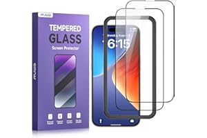 ruwa Screen Protector for iPhone 13, iPhone 13 Pro, iPhone 14 and iPhone 16e [6.1 Inch][2-Pack] Tempered Glass with Easy Installation Frame, HD Clear,Anti-Scratch