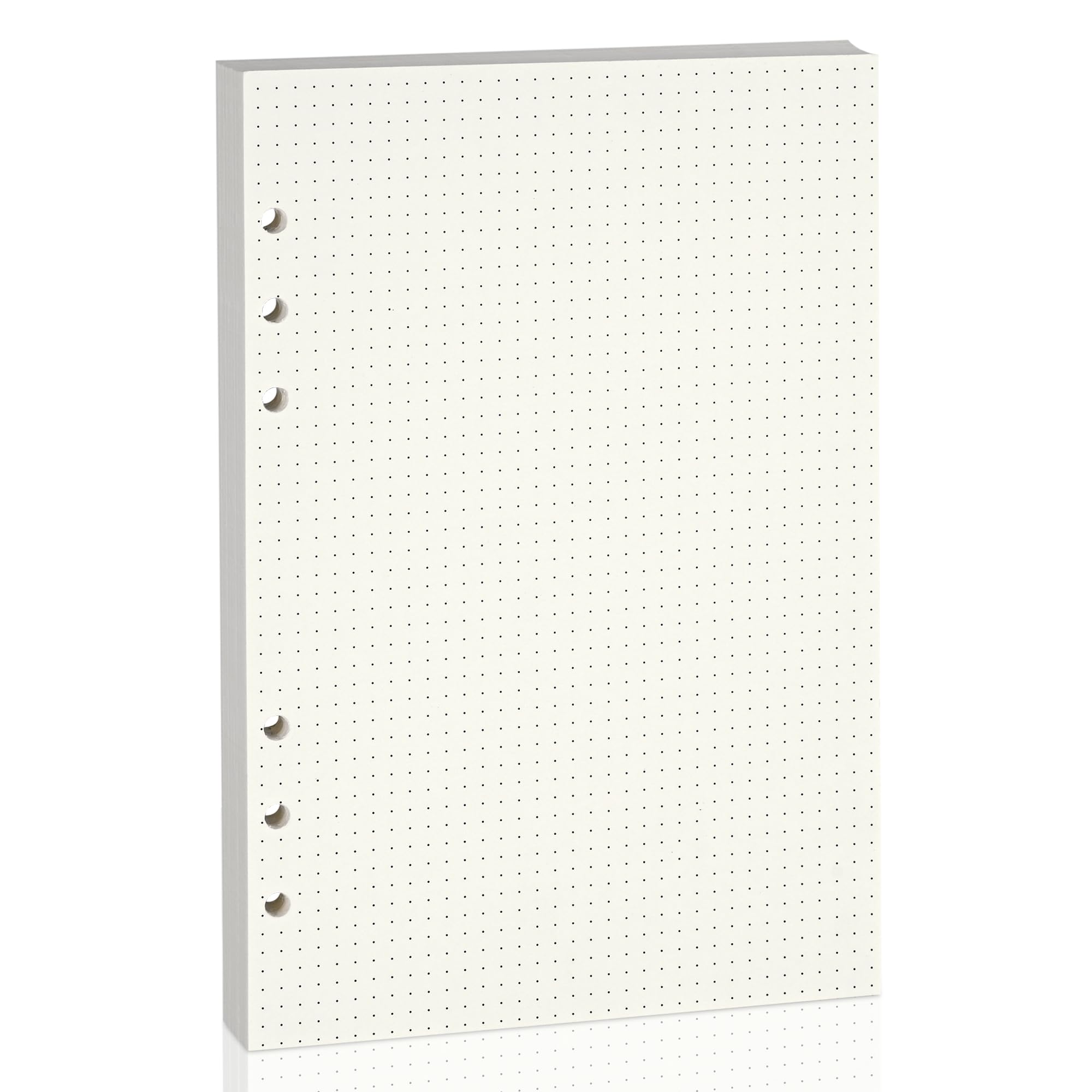 luvtree A5 6-Hole Dotted Line Refill Paper – 80 Sheets, 1 Pack, Loose Leaf Planner Inserts for A5 6-Ring Binders & Notebooks – Fountain Pen Friendly-Double Sided No Bleed Through.