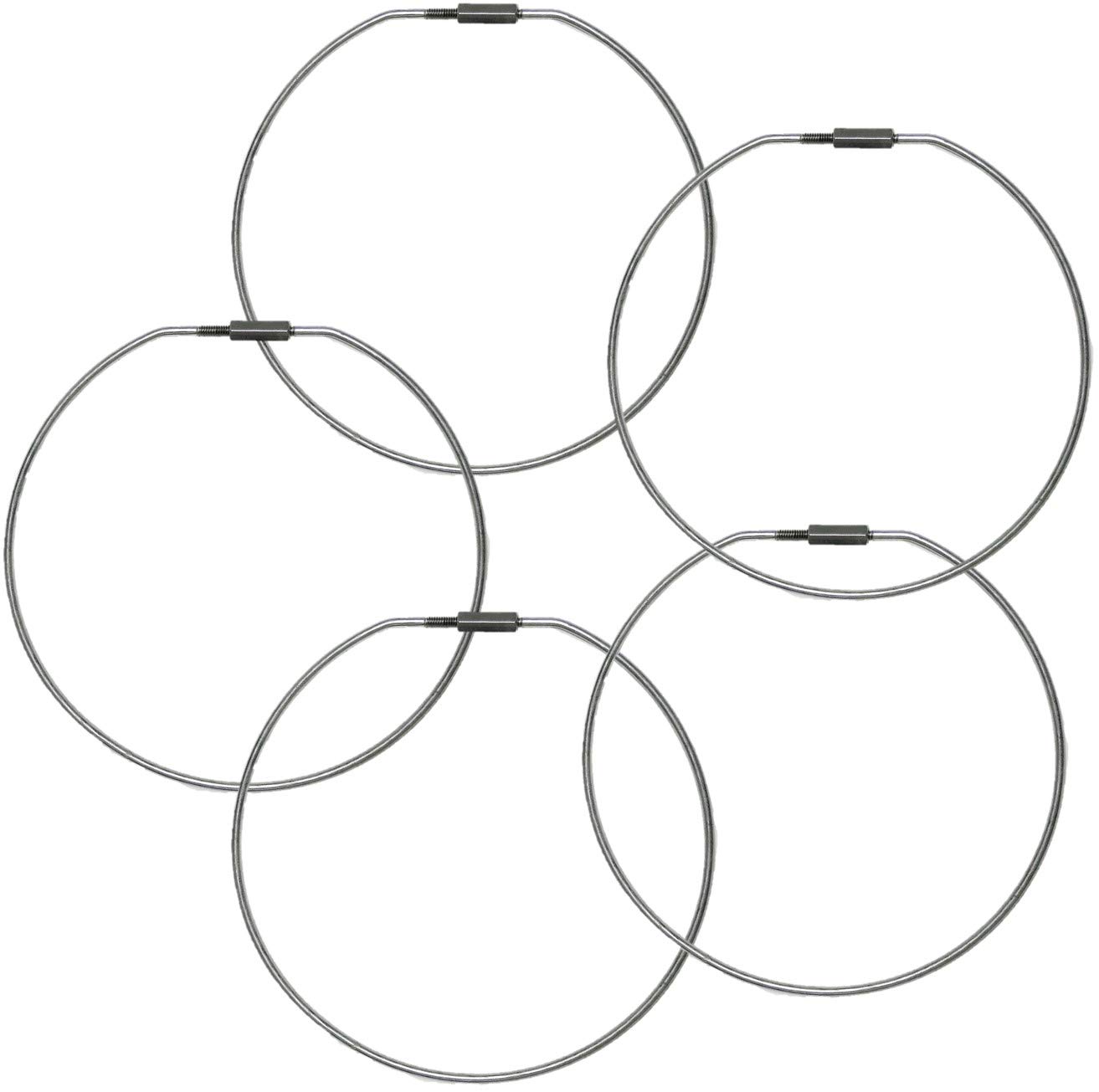 Lucky Line Threaded Locking Key Rings 6", (79605), Silver