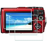 ULBTER Screen Protector for Olympus TG-7 TG-6 TG5 TG4 TG7 Camera Red Black, TG6 Tempered Glass Screen Cover 0.3mm 9H Hardness