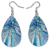 Maureen Claffy Artist Collection | Angel Gabriel Teardrop Dangle Earrings Set | Cute Girls Womens Jewelry Earings | Holiday Gifts | Summer Decorations Girlfriend Wife Adorable Fashion Accessories