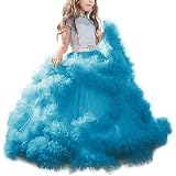 Abaowedding Girls Lace Embroidery Long Sleeve Trailing Gown - Flower Girl, Communion, Pageant Dress (Size 4) - View #4