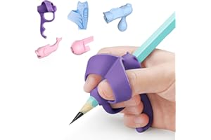 ZZWS Pencil Grips Toddlers Pencil Grippers 5 Stage Progressive Pencil Grips for Kids Handwriting Finger Pen Grippers Writing Posture Correction Tools for Home Preschool Classroom (5Pcs)