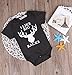 Baby Boys Girls Cute Deer Bodysuits Toddler Rompers Outfits White (6-12M, Dark Green)