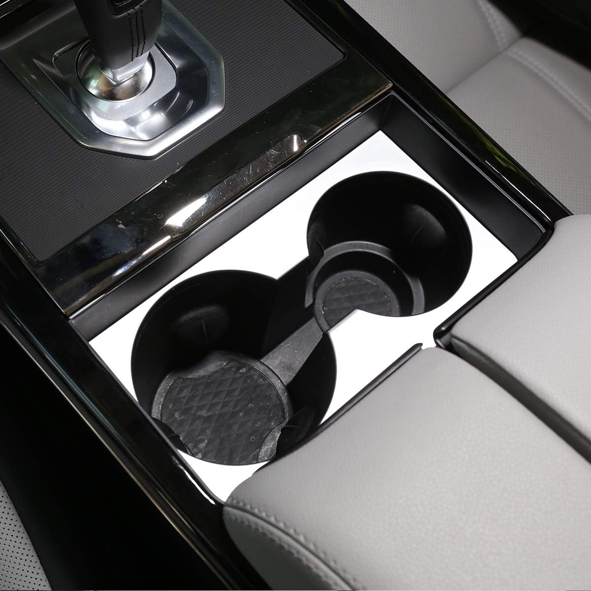 ABS Chrome Water Cup Holder Panel Decoration Trim For Range Rover