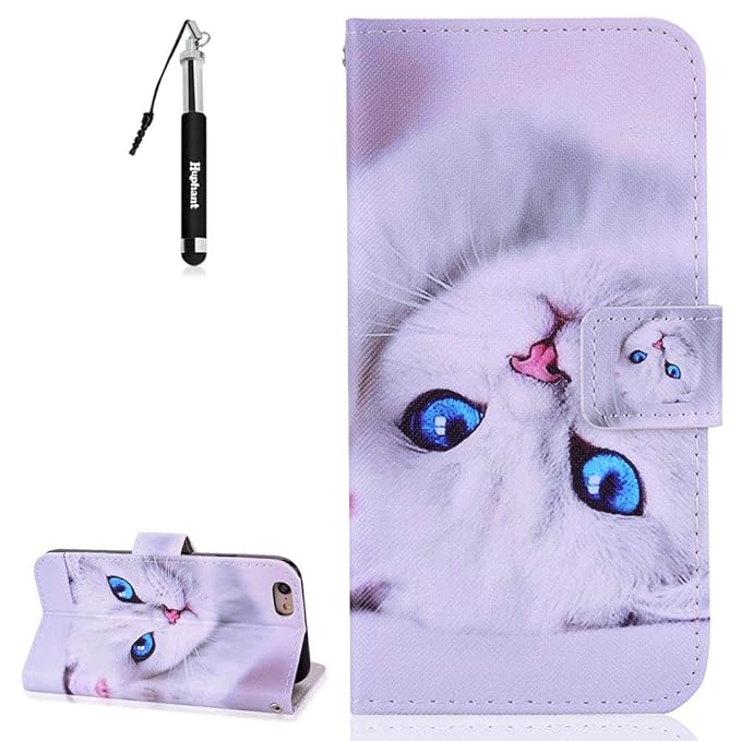 Huphant iPhone 6S Plus Hülle, iPhone 6 Plus Leder Tasche Weich Leder Muster Flip Schutzhülle Wallet Case Tasche Hülle für iPh