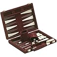 18" Recreational Velvet Backgammon Board Game Case, Burgundy