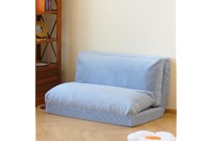 N&V Folding Bean Bag Bed, Foam Filling Folding Soft Top Floor Pad, Includes Removable and Machine Washable Cover, Soft Premiu