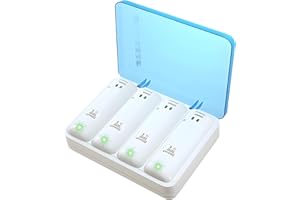 Otakulicious Wii Remote Charger Station for Wii Controller Battery Charger Rechargeable 4 Pack 2800mAh NIMH for Nintendo Wii 