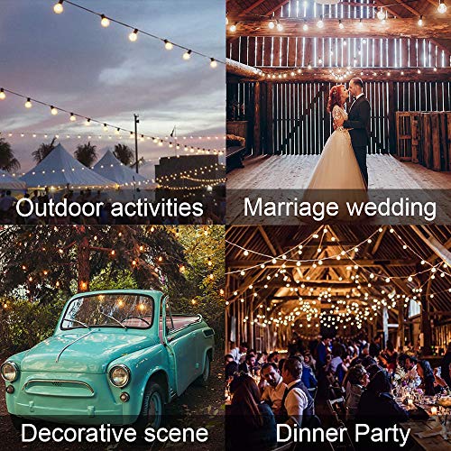 Lichterkette Außen Wasserdicht, Lichterkette Glühbirnen G40 11.7M 30er Globe Birnen mit 1 Ersatzbirnen, Lichterkette… – Bild 8