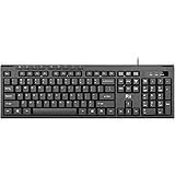 Rii RK907 Ultra-Slim Compact USB Wired Keyboard for Mac and PC,Windows 10/8 / 7 / Vista/XP (Black) (1PCS)