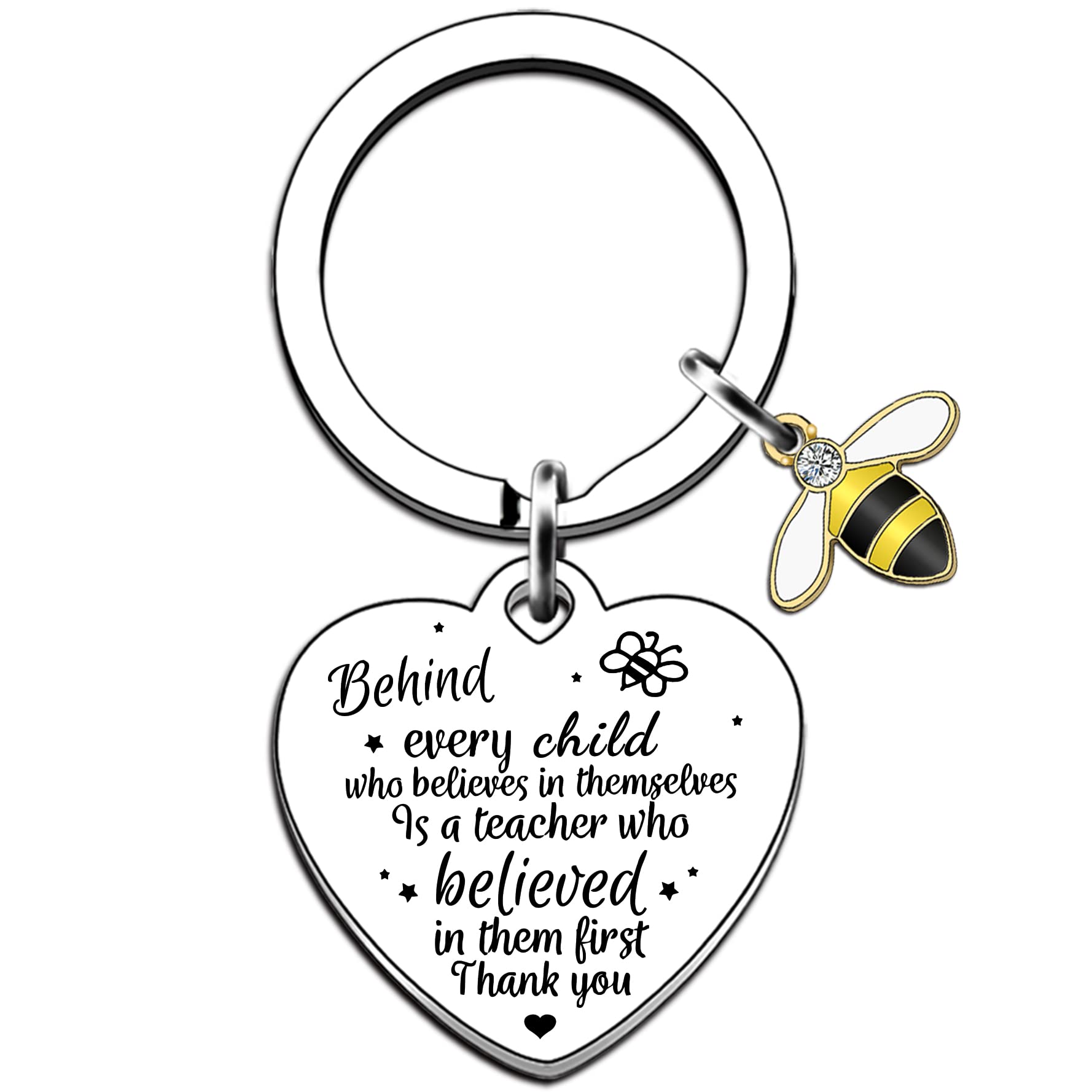 JMIMO Teacher Gifts Thank You Teacher Gifts for Women Appreciation Keyring Present for Graduation Christmas Birthday Thanksgiving