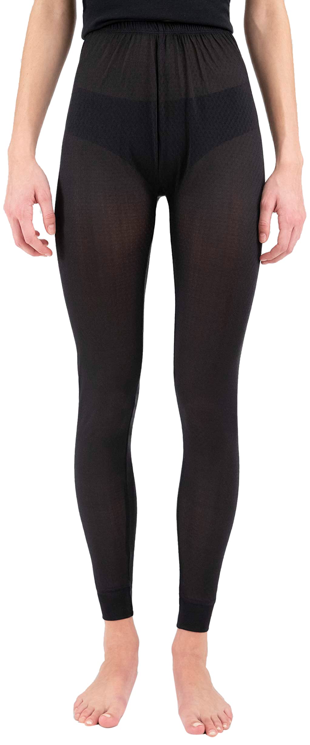 Terramar Women’s Thermasilk Pointelle Pant, Black, Medium