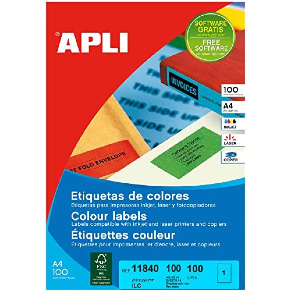 APLI Labels 11840 Red