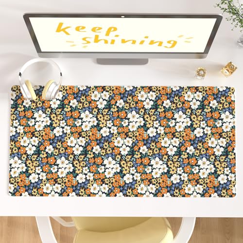 Floral Star Desk Mat 31.5" x
