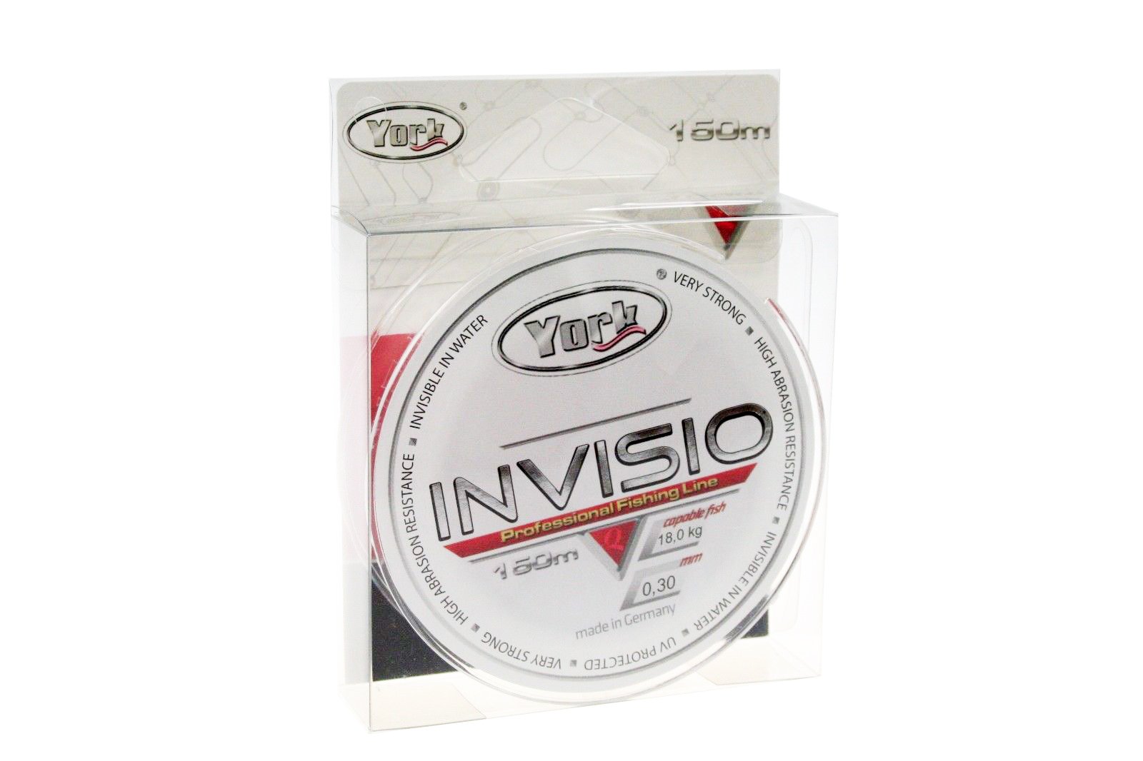 YORK Invisio Fishing Line 150 m Reel 0.14 mm - 0.40 mm Monofilament Line Fluorocarbon Coated