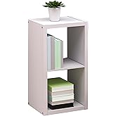 CTESNE【Wooden Thick Frame】 2 Cube Storage Organizer Shelf with Anti-Tipping Kits + Reversible Open Back Bookcase, Horizontal 