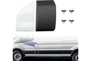 KMBNTU CK4Z-61405A26-B White Fuel Door Gas Cap Hatch Cover with Pillar Moulding Trim Fits for Ford Transit 150 250 350 350HD 2015-2019 Replace BK3Z-6129077-AA