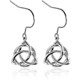 Pure Titanium Earring Hook For Sensitive Ear Fashion Jewelry Copper Celtic Good Luck Knot/CZ Cross/Heart Birthstone Crystal Drop Earrings For Women