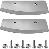 8 Inch Hand Ice Auger Flat Blades Fit for Eskimo Strikemaster HT and Nordic | 2 Pack Straight Drill Ice Fishing Auger Blades with Bolts and Nuts