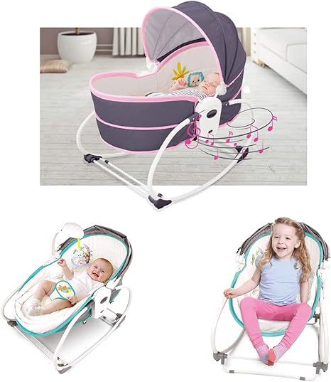 Babify Cici Hamaquita Cuna 5 en 1 Baby rocker - Color Stone rosa