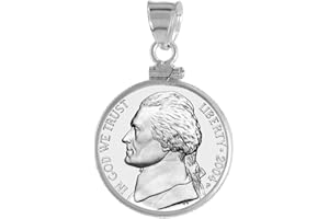 SABRINA SILVER Sterling Silver & Gold Filled Nickel Bezel Screw Top 21 mm Coin Edge 5 Cent Coin NOT Included