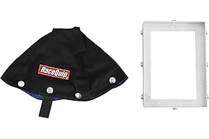 RaceQuip 871001RQP Shifter Boot 7-1/2 x 5-1/2 in Base 6 in Tall Aluminum/Fire Retardant Cotton FR3 Black Kit