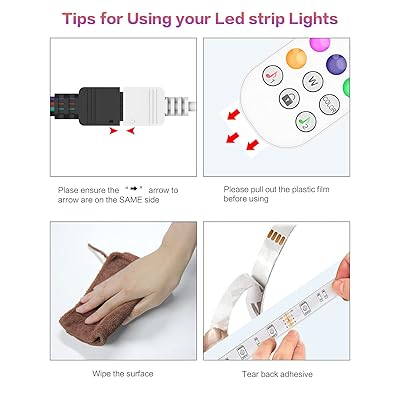 Buy Led Lights For Bedroom Jadisi 65 6ft Led Strip Lights App Control Music Sync Color Changing Led Light Strips With Remote For Room Home Decoration Online In Vietnam B0965pj5fq