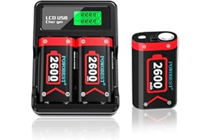 POWOBEST 3X 2600mAh Controller Rechargeable Battery Pack for Xbox One/Xbox Series X|S,Controller with LCD Digital Display Charger for Xbox Series X/S/,Xbox One/One S Controller,Core Controller Battery