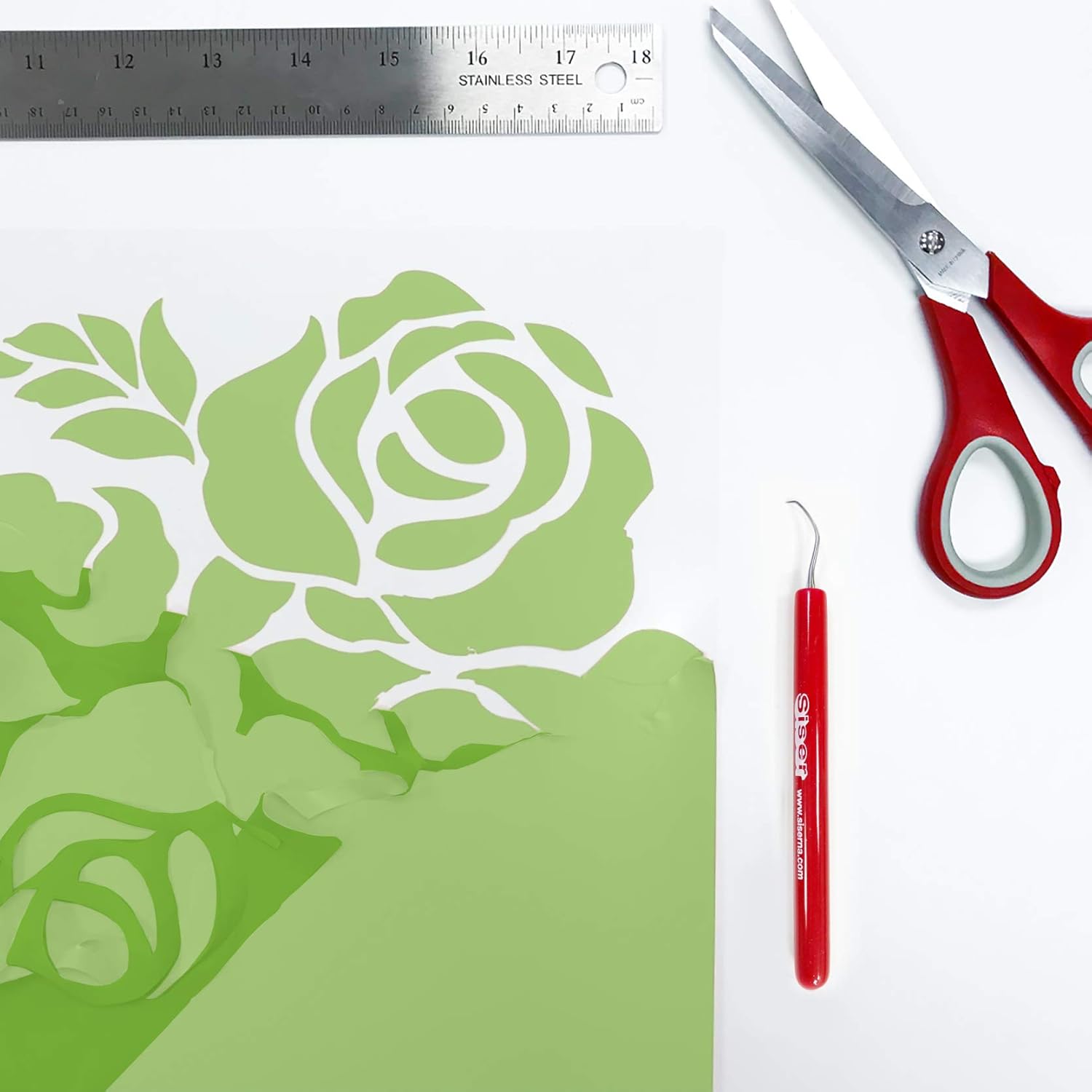 Siser EasyWeed HTV 11.8" x 3ft Roll - Iron on Heat Transfer Vinyl (Green Apple): Office Products