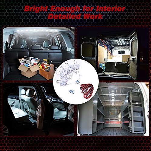 MICTUNING 40 Leds Van Interior Light Kits 12V White LED Ceiling Lights Kit for Van RV Boats
